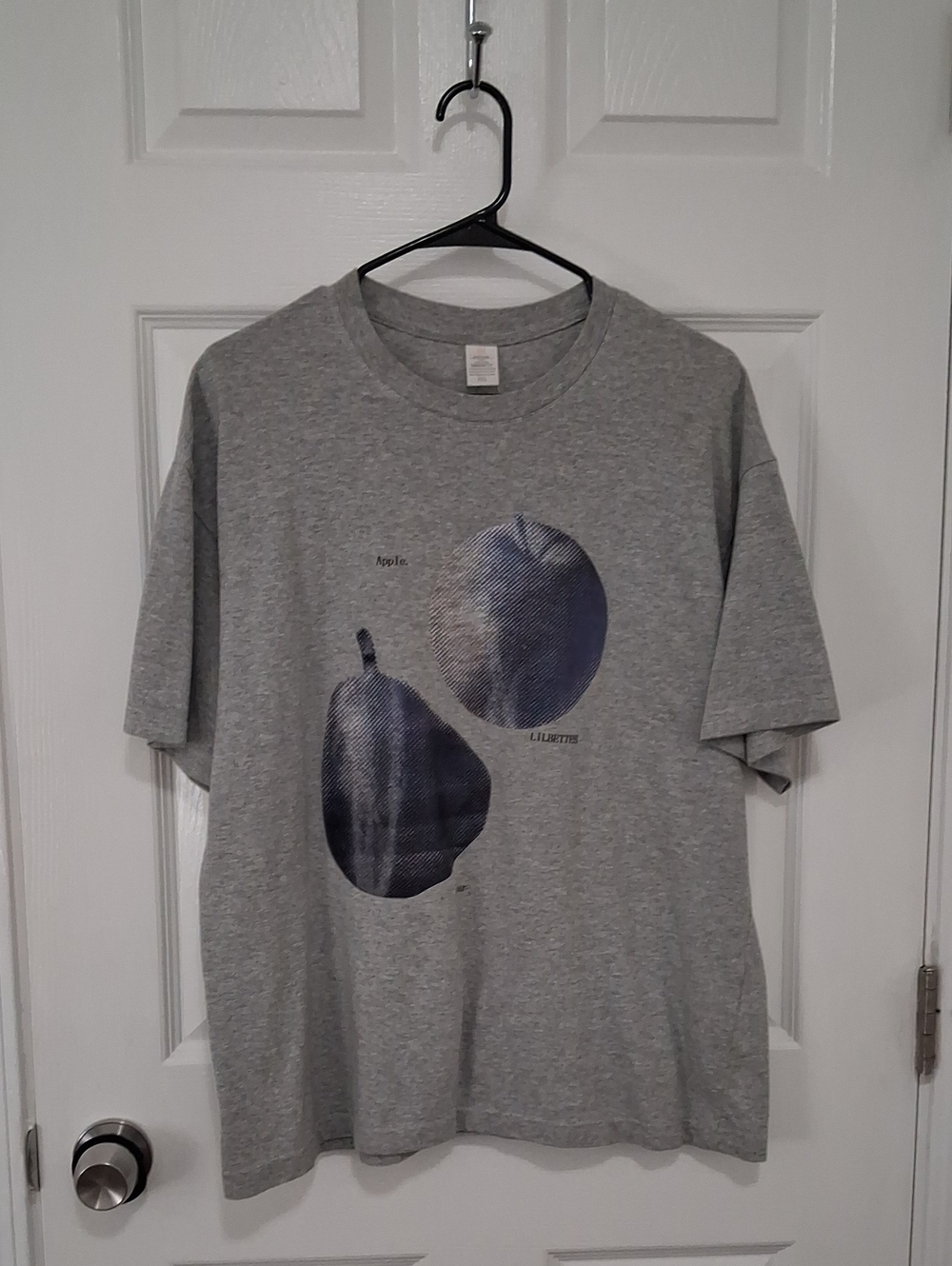 Gray Graphic Fruit Print Men's T-Shirt